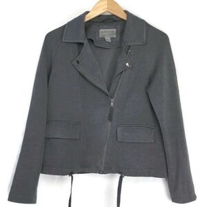 Marrakech Gray Utility Moto XL Jacket Asymmetrical zip Drawstring Anthropology